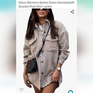 Women's Plaid Shirt Jacket